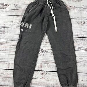 AMIRI Distressed Washed Light Black Sweatpants Men's Large
